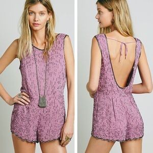 Free People beaded romper size 0